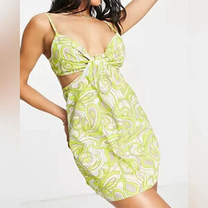ASOS '60s Swirl Cutout Mini Sundress